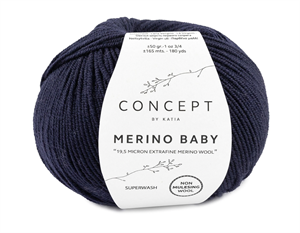 Merino baby - marineblå